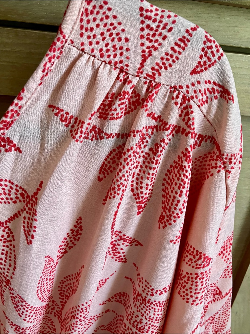 Boho Floral Pink V-Neck Mini Dress - Picture 8 of 8